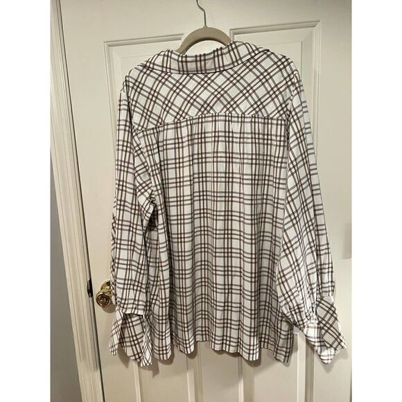 Viden Sweal Oversized Plaid Shirt Women's Sz. L - Picture 5 of 6